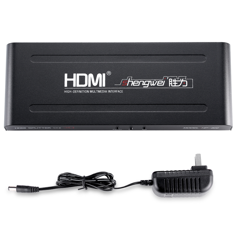 胜为 HDMI分配器一进二出1080p数字高清分屏器2口 hdmi分配器2口