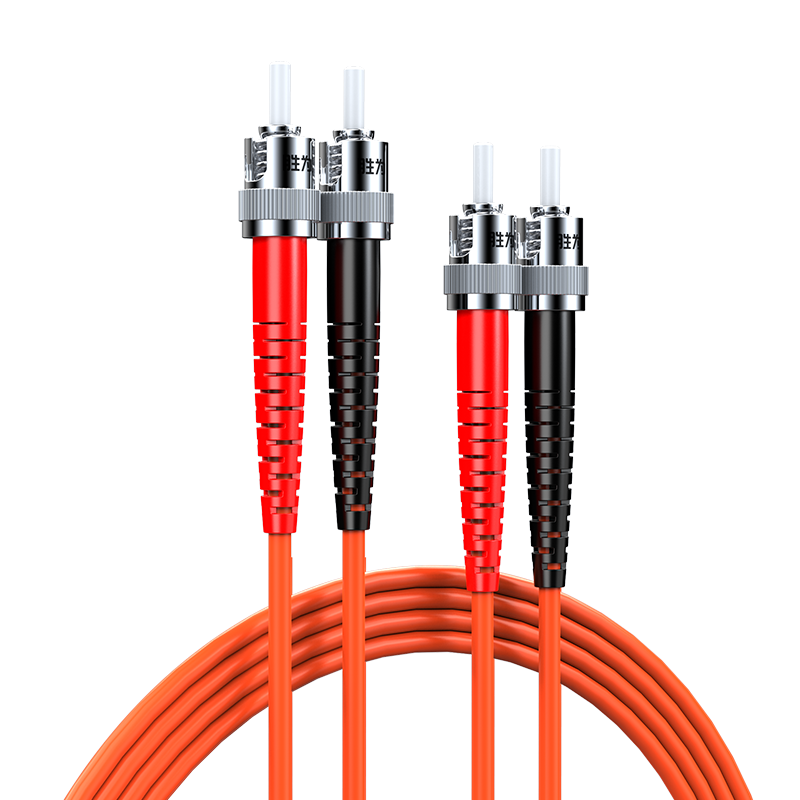 FMC-202 engineering telecommunication grade optical fiber jumper ST-ST multi-mode dual core 3m 62.5/125 Low smoke zero halogen environmental protection cover